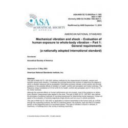 ASA S2.72-2002/Part 1 / ISO 2631-1:1997 (R2018)