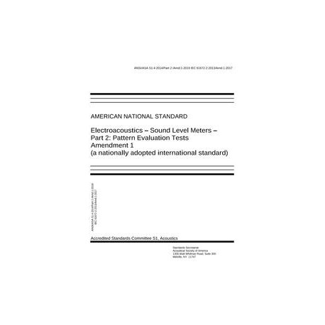 ASA S1.4-2014/Part 2/Amd.1-2019/IEC 61672-2:2013 Amd.1:2017