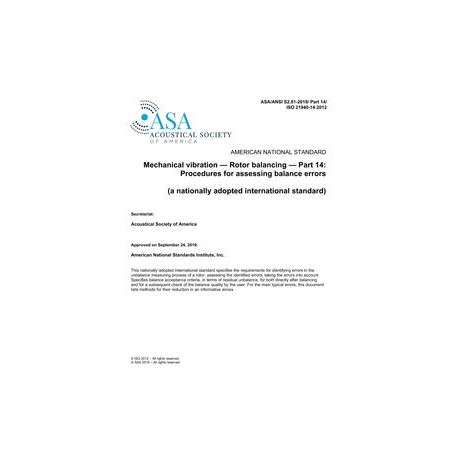 ASA S2.81-2019/Part 14/ ISO 21940-14:2012