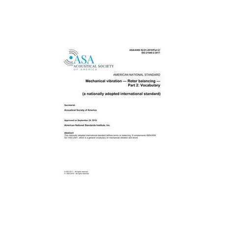 ASA S2.81-2019/Part 2/ ISO 21940-2:2017