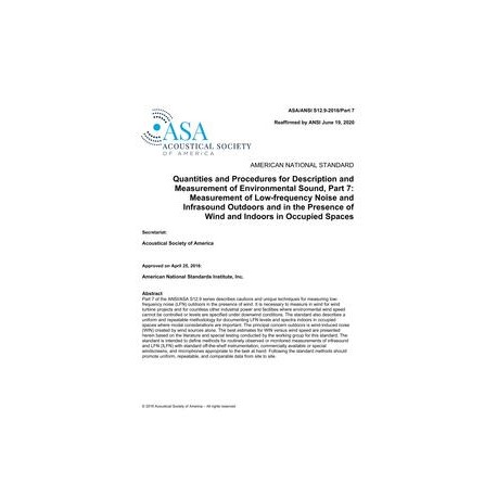 ASA  S12.9-2016/Part 7 (R2020)