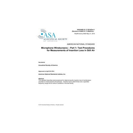 ASA S1.17-2014/ Part 1 (R2019)