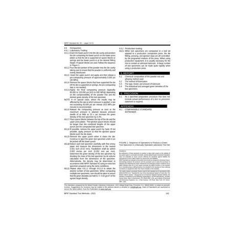 Standard Test Method 60: Method for Preparation of Uniaxially Compacted Powder Metallurgy (PM) Test Specimens