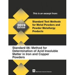 Standard Test Method 06: Method for Determination of Acid Insoluble Matter in Iron and Copper Powders