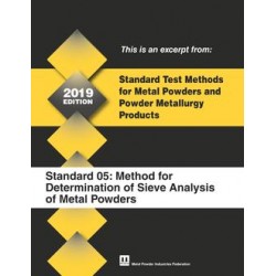 Standard Test Method 05: Method for Determination of Sieve Analysis of Metal Powders