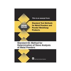 Standard Test Method 05: Method for Determination of Sieve Analysis of Metal Powders