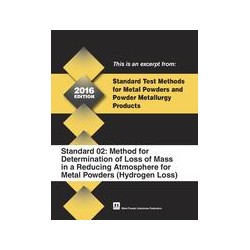 Standard Test Method 02: Method for Determination of Loss of Mass in a Reducing Atmosphere for Metal Powders (Hydrogen Loss)