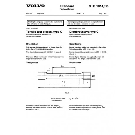 VOLVO STD 1014,213 0