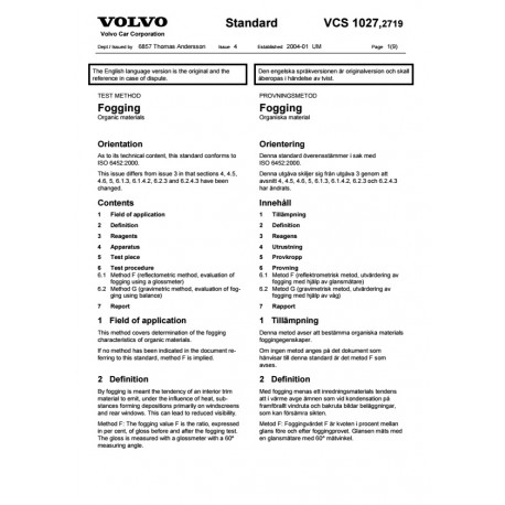 VOLVO STD 1027,2719 0