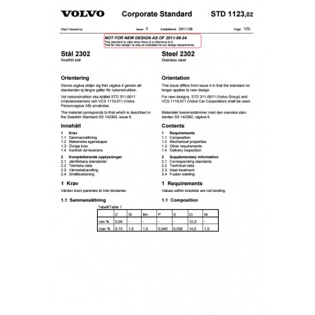 VOLVO STD 1123,02 0