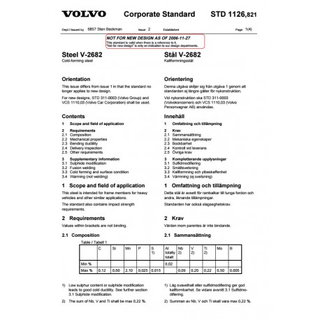 VOLVO STD 1126,821 0