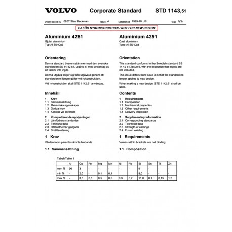 VOLVO STD 1143,51 0