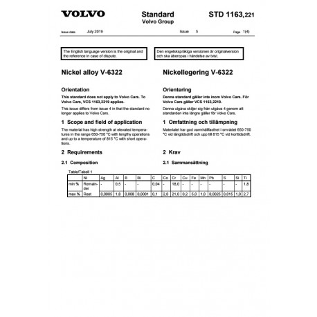 VOLVO STD 1163,221 0