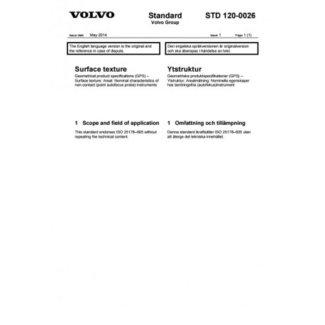 VOLVO STD 120-0026 0