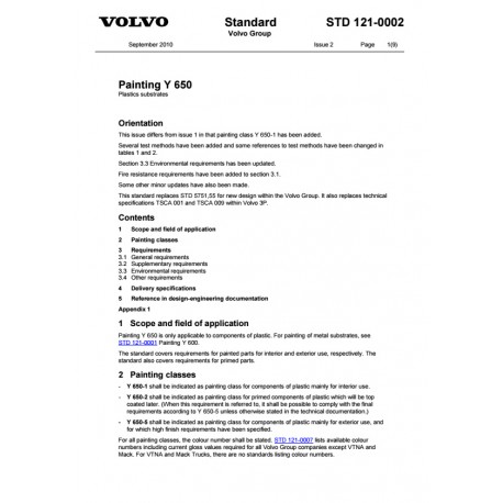 VOLVO STD 121-0002 0