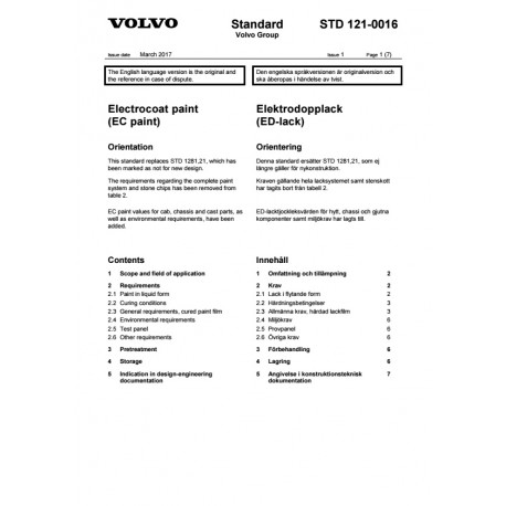 VOLVO STD 121-0016 0