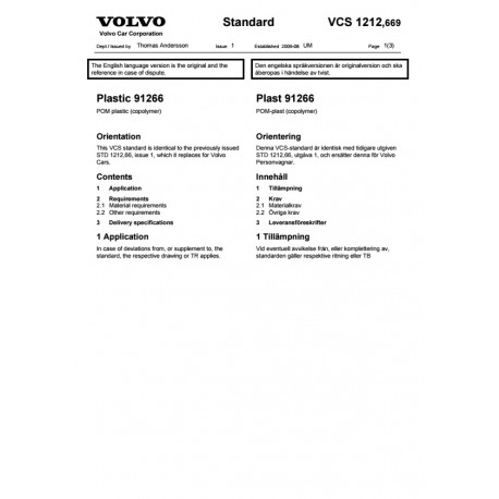 VOLVO STD 1212,669 0