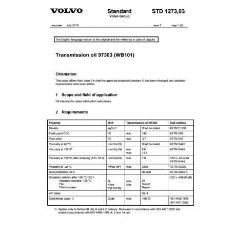 VOLVO STD 1273,03 0