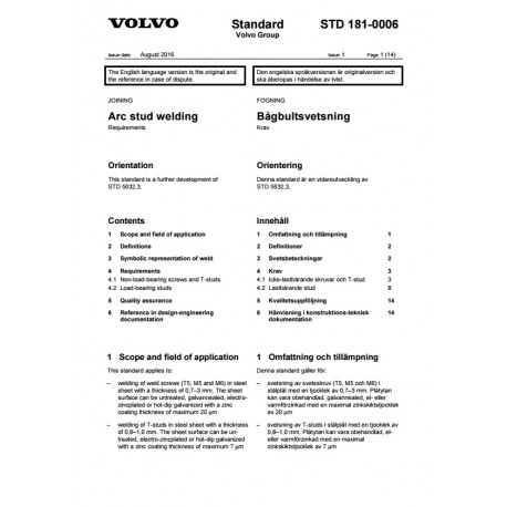 VOLVO STD 181-0006 0