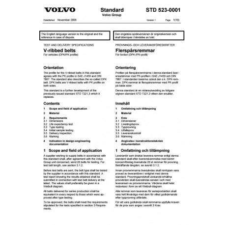 VOLVO STD 523-0001 0