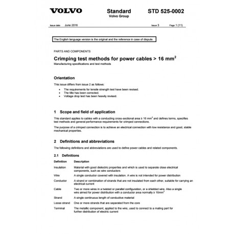 VOLVO STD 525-0002 0