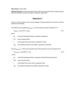 API RP 10B-6 Addendum 1